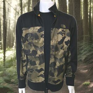 The North Face Dryver Track Jacket Greenish-Tan Black Camo Men's M